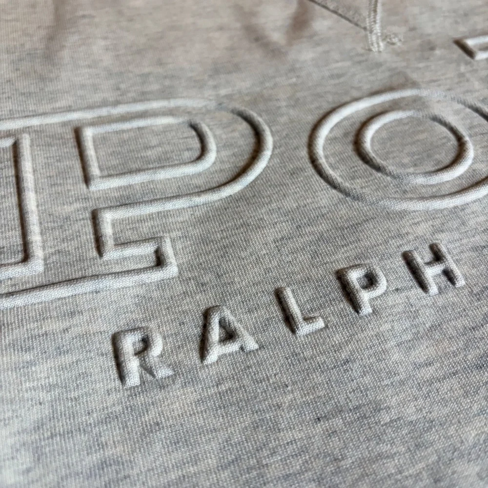 Polo Ralph Lauren Men's Double-Knit Gray Logo Crewneck Sweatshirt, M